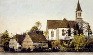 Näkymä Bischwillerin kirkolle, Saksa tekijältä German School