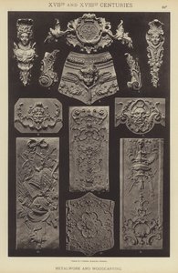 XVII ja XVIII vuosisadat, metallityöt ja puuveistokset (värilitho) tekijältä German School