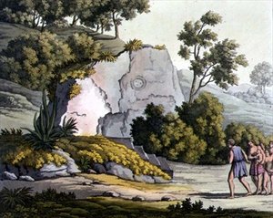 Pappien temppeli, Peru (väri litho)