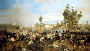 Magentan taistelu. Maalaus Gerolamo (Girolamo) Induno tekijältä Gerolamo Induno