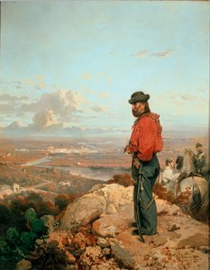Italian yhtenäisyys: "" Giuseppe Garibaldin (1807-1882) muotokuva Capuan (Capua) edessä vuonna 1860 "" Gerolamo (Girolamo) Induno (1825-1890) maalaus 1861 Museo del Risorgimento, Milano tekijältä Gerolamo Induno