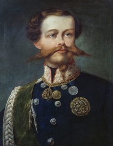 Victor Emmanuel II:n (1820-1878), Italian kuninkaan muotokuva, Gerolamo Induno, öljy kankaalle tekijältä Gerolamo Induno