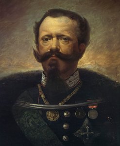 Italian kuninkaan Viktor Emmanuel II:n muotokuva (öljy kankaalle) tekijältä Gerolamo Induno