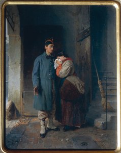 Gerolamo Induno: Vuoden 1866 varusmiesten lähtö tekijältä Gerolamo Induno
