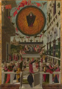Neitsyen nukkuminen ja taivaaseenastuminen, 1488 tekijältä Gerolamo da Vicenza