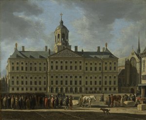 Raatihuone Dam-aukiolla, Amsterdam, 1672