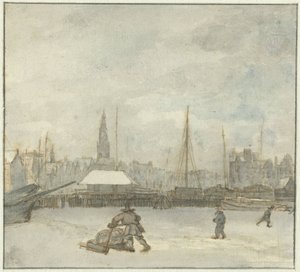 Talvinäkymä Amsterdamissa