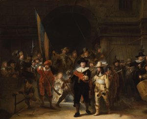 Kopio Yövartiosta Kapteeni Frans Banning Cocqin ja luutnantti Willem van Ruytenburchin yhtiö, joka tunnetaan nimellä "Yökello" tekijältä Gerrit Lundens (attributed to)