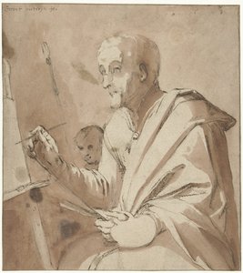 Maalari maalaustelineeseensa tekijältä Gerrit Pietersz. Sweelink