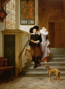 Frans Hals (1580-1666) ja hänen vaimonsa Lysbeth Reyniersdr tekijältä Gerrit Postma