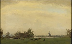 Niittymaisema Spaarnella tekijältä Gerrit Willem Dijsselhof