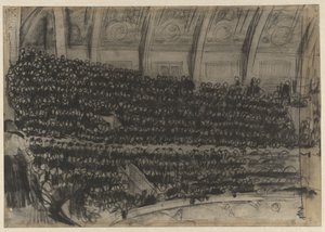 Katsojat Circus Carrén katsomossa tekijältä Gerrit Willem Dijsselhof