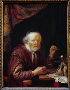 Kultainen vaaka. Gerard Doun (1613-1675) maalaus Ec. Hol.