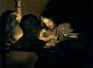 Taiteilija työssään tekijältä Gerrit van Honthorst