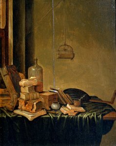 "Asetelma kirjojen kanssa", 1600-luku. tekijältä Gerrit van Vucht