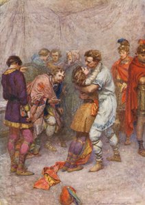 Shakespeare, Cymbeline (värilitografia) tekijältä Gertrude E. Demain (after) Hammond