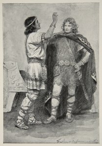 Hereward ja Sigtryg, M.I.:n teoksesta Hero Myths and Legends of the British Race. Ebbutt tekijältä Gertrude E. Demain Hammond