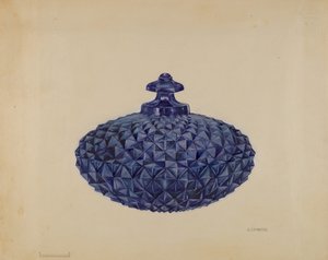 Covered Butter Dish, c. 1936. tekijältä Gertrude Lemberg