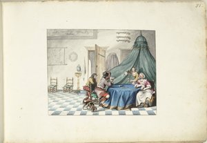 Korttisoittimet sisätiloissa tekijältä Gesina ter Borch (signed by artist)