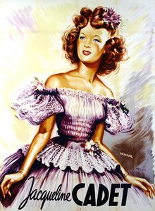 Jacqueline Cadet -juliste (väri litho) tekijältä Geza Vandor