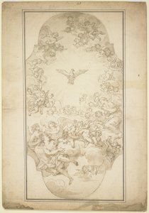 Pyhä Henki, 1680-luku (kynä ja ruskea muste ja pesu mustan liidun jäljet)
