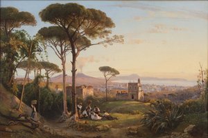 Napoli La Conocchiasta nähtynä, 1844.