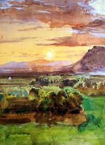 Auringonlasku Casertassa