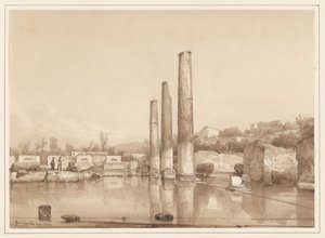 Näkymä Pompejin raunioille tekijältä Giacinto Gigante