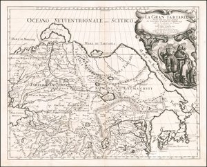 Giacomo Cantelli da Vignolan laatima Suur-Tartarian kartta vuodelta 1683. tekijältä Giacomo Cantelli