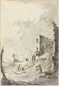 Capriccio de ruïnes clàssiques amb una fortalesa finlandesa