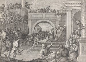 Doge Enrico Dandolo kruunaa Baldovinon Constantin..., Latinalaisen imperiumin ensimmäiseksi keisariksi, 1745-94. tekijältä Giacomo Leonardis