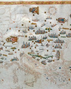 Merikartta, yksityiskohta Länsi-Euroopasta, 1564