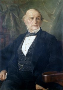 Muotokuva William Ewart Gladstonesta. Brittiläinen poliitikko (1809-1898) Mantegazzan maalaus. Milanon Risorgimenton museo