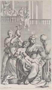 Pyhän Benedictuksen syntymä 1687-1717. tekijältä Giacomo Maria Giovannini