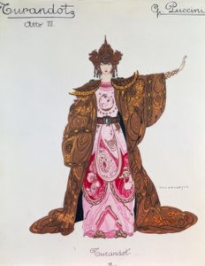 Turandotin hahmo 3. näytöksessä tekijältä Giacomo Puccini