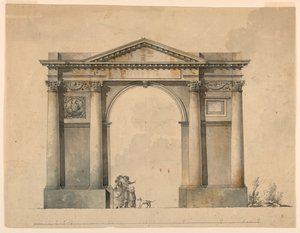 Suunnittelu riemukaarille Napoleon IN:lle, Bergamo, Italia
