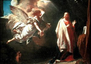 Annunciation (öljy kankaalle)