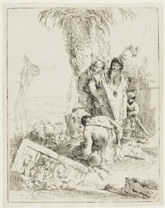 Un pastor amb dos mags, de Scherzifinnish tekijältä Giambattista Tiepolo