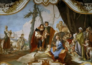 Raakel piilottelee terafimia isältään Labanilta, noin 1728.