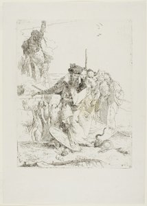 Kuusi ihmistä katsomassa käärmettä, Scherzi tekijältä Giambattista Tiepolo
