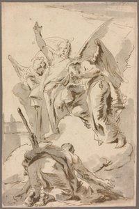 Kolme enkeliä ilmestyy Aabrahamille tekijältä Giambattista Tiepolo