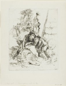 Kaksi taikuria kahden pojan kanssa, Scherzistä tekijältä Giambattista Tiepolo