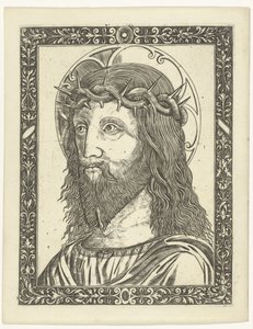 Kristuksen pää, jossa on orjantappurakruunu kehyksessä tekijältä Giampietrino Birago (attributed to)