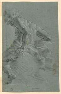 Hermeksen tutkimus, jättiläisten kaatumista valmisteleva tutkimus, kattofresko Palazzo Moronissa, Bergamo tekijältä Gian Giacomo Barbelli