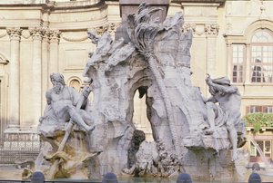 Fontana dei Quattro Fiumi (Neljän joen lähde), 1651 tekijältä Gian Lorenzo Bernini