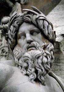 Ganges-joen personifikaatio, Neljän joen lähde (1500-luku), suunnitteli Gian Lorenzo Bernini (Napoli) tekijältä Gian Lorenzo Bernini