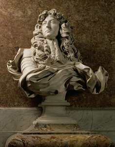 Ludvig XIV:n (1638-1715) muotokuva rintakuva 1665, (marmori) (katso myös 154787)