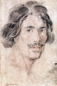 Omakuva Gian Lorenzo Berninistä (Bernin) (1598 - 1680), italialainen kuvanveistäjä, taidemaalari ja arkkitehti. National Prints and Drawings Department, Rooma. tekijältä Gian Lorenzo Bernini