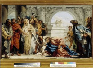 Kristus ja avionrikkoja nainen (öljy kankaalle) tekijältä Giovanni Domenico Tiepolo