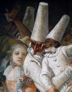 Pulcinella ja akrobaatit, yksityiskohta